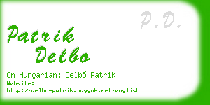 patrik delbo business card